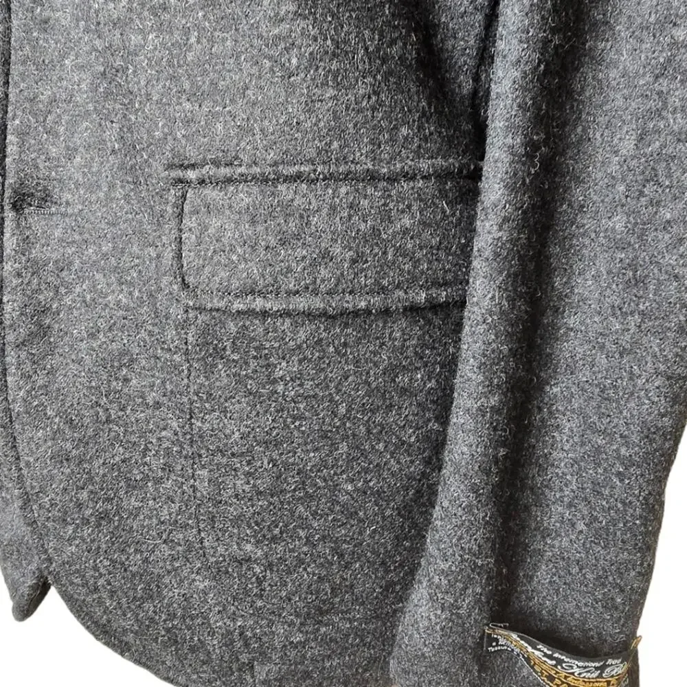 1st‎ PAT-RN Comfort Knit Blazer Wool Gray Size S